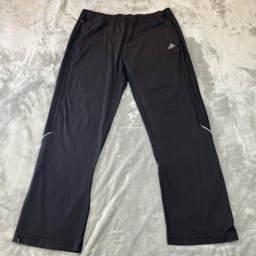 Vintage Adidas Track Pants Mens L/XL Black 686819 AZF001 2007 Classic 3 Stripe